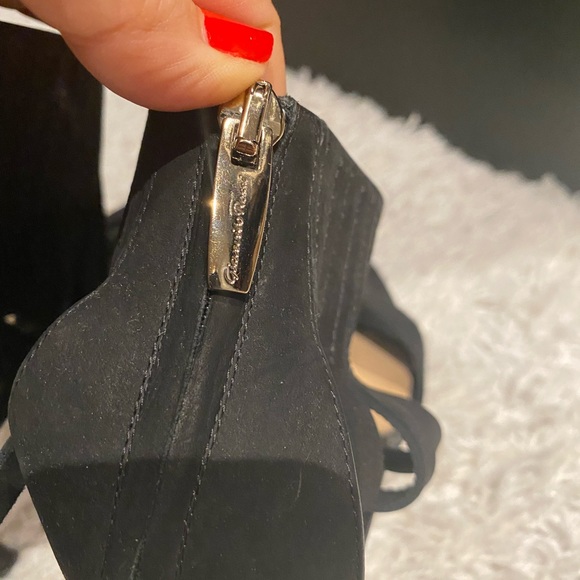 Gianvitto Rossi black fringe sandals, size 36/IS6 - Picture 9 of 9